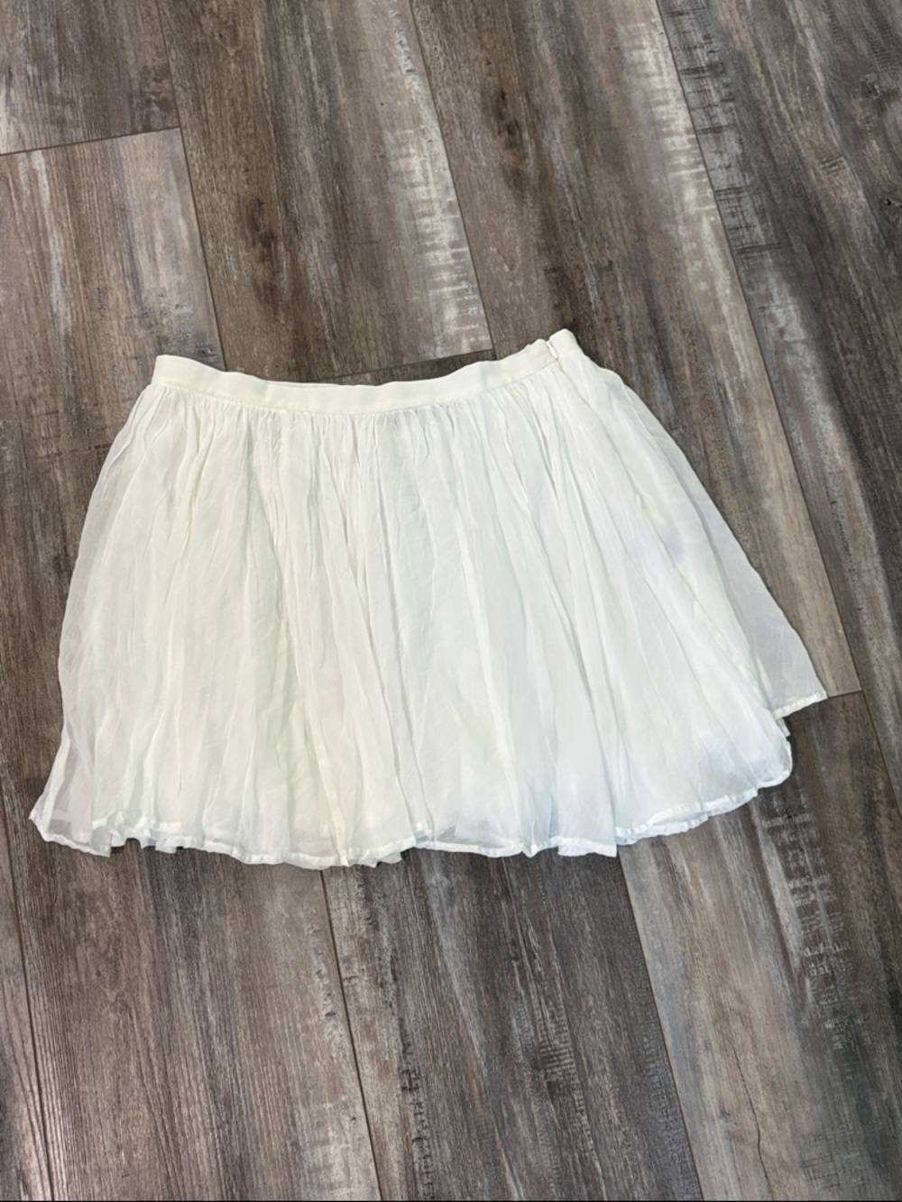 Polo Viscose White Layered Skirt - 2